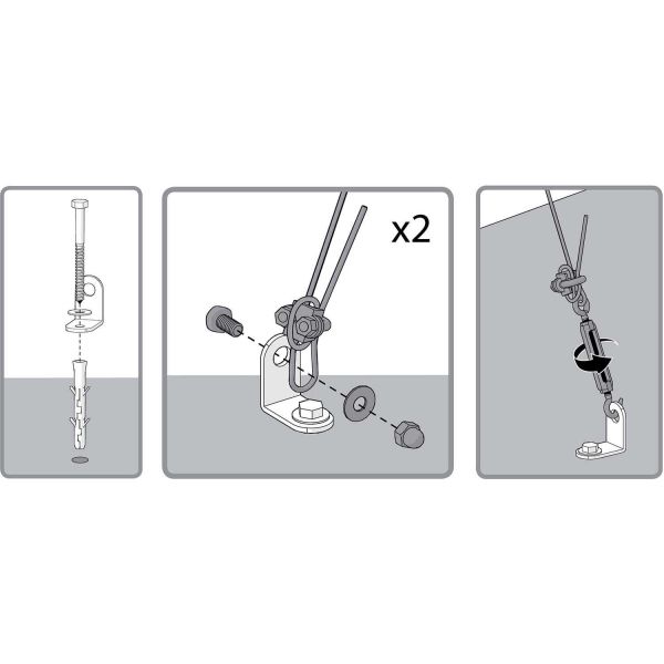 Kit d'ancrage pour serre et abri de jardin - 79