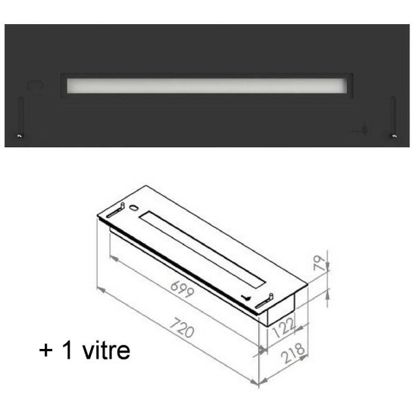 Kit complet cheminée murale à bioethanol Termobio - 1859