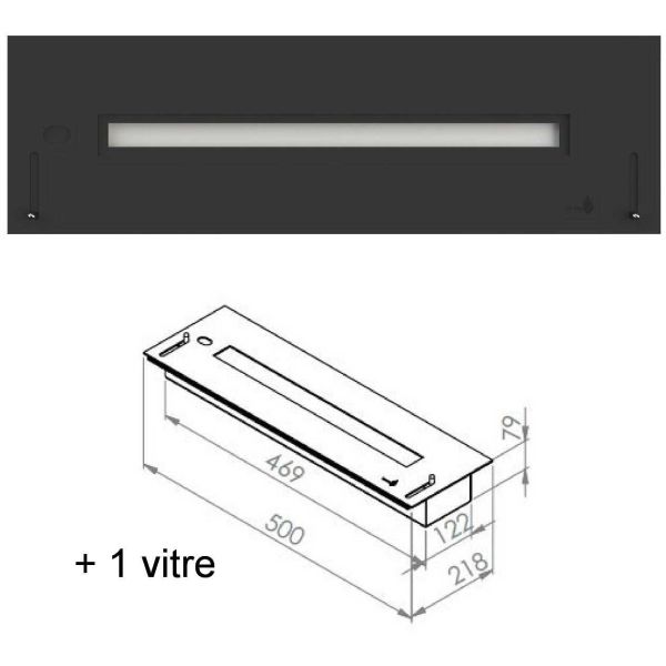 Kit complet cheminée murale à bioethanol Termobio - 1359