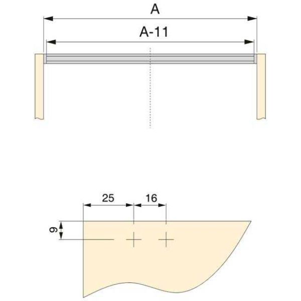 Kit de 4 profils transversaux pour meubles de cuisine Albeam - 76,42