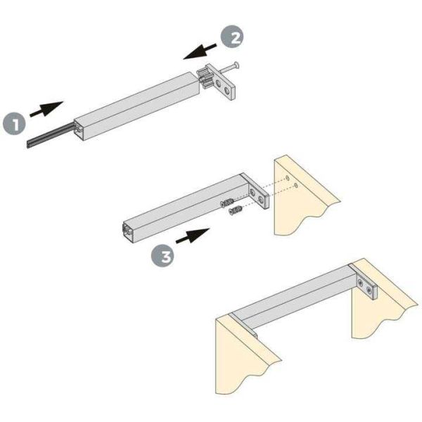 Kit de 4 profils transversaux pour meubles de cuisine Albeam - 5