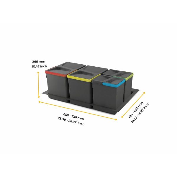 Kit de quincaillerie pour 2 portes coulissantes pliantes et armoire à fermeture souple Twofold - 8