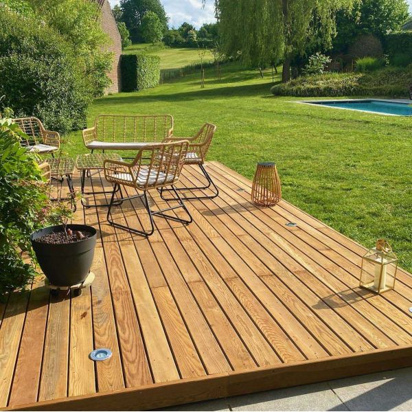 Lame de terrasse striée en pin sylvestre Premium - 8