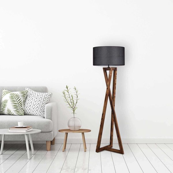 Lampadaire en bois Macka - HANAH HOME