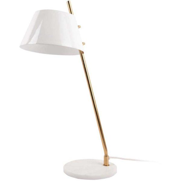 Lampe à poser en métal et marbre Savvy