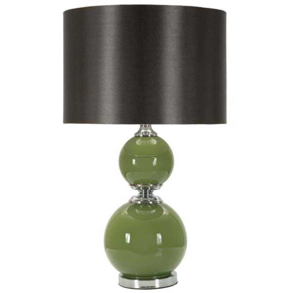 Lampe à poser en verre et métal Eva