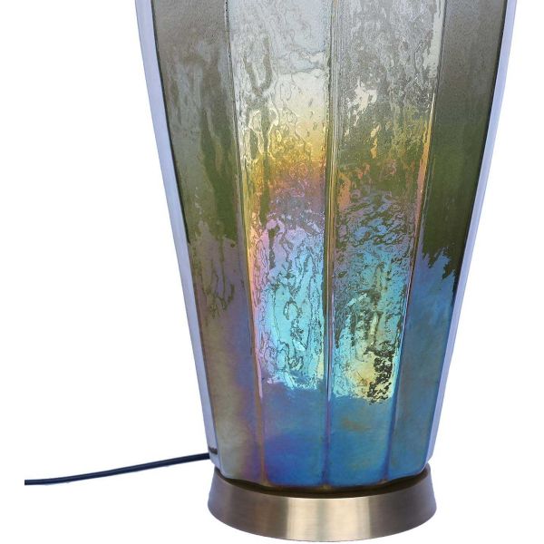 Lampe en verre irisé à poser - LANTERNES DAUTREFOIS