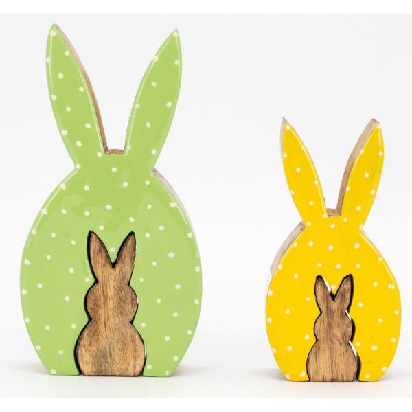 Lapins en manguier teinté Pâques - 16,90