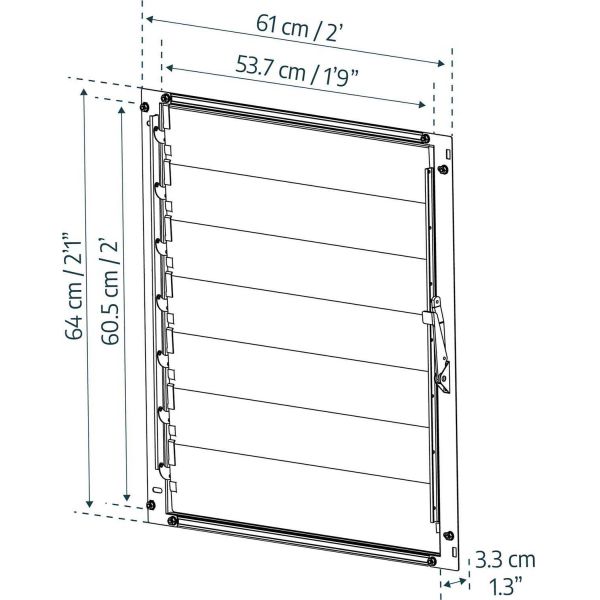 Lucarne à lamelles latérale pour serre de jardin - PAA-0183