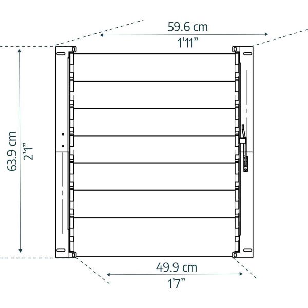 Lucarne latérale à lamelles pour serre de jardin - Canopia by Palram