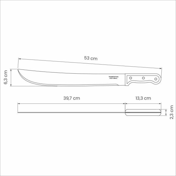 Machette en acier carbone et bois - TRO-0101