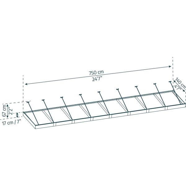 Marquise de porte en aluminium gris et polycarbonate Sophia - PAA-0282