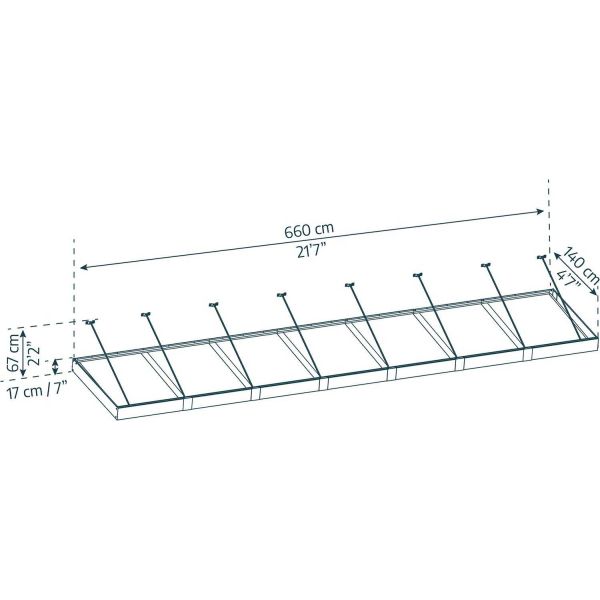 Marquise de porte en aluminium gris et polycarbonate Sophia - PAA-0281