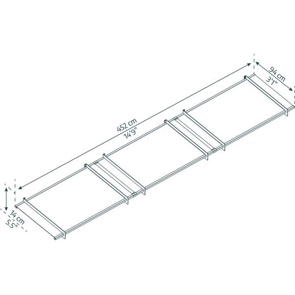 Marquise de porte en aluminium gris et polycarbonate transparent Nancy - PAA-0266