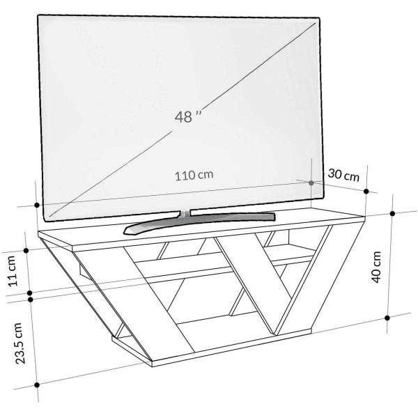 Meuble TV en aggloméré Pipralla - 61,90