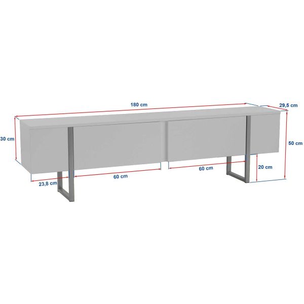 Meuble TV en aggloméré et métal Luxe - ASI-1201