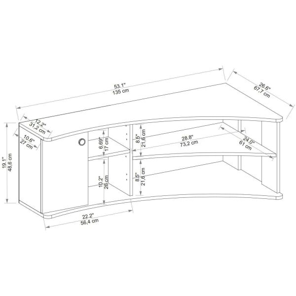 Meuble TV avec 2 portes Termera - ASI-1373