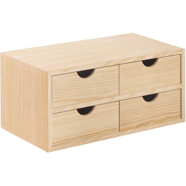 Mini meuble à tiroir 20x11x18cm arrondi - Supports Bois