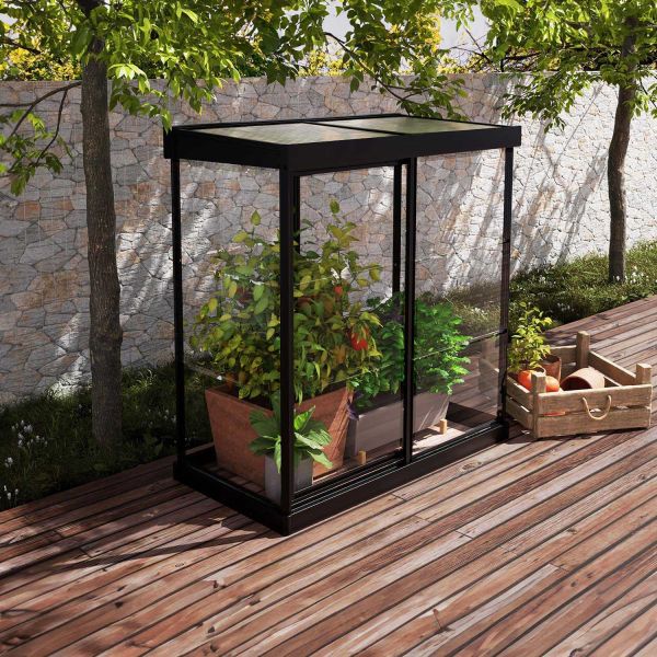 Mini-serre de jardin en aluminium et polycarbonate Ivy - 349