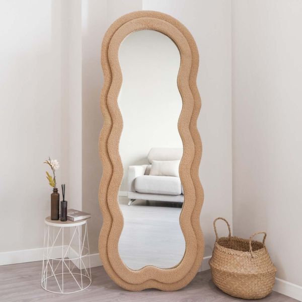 Miroir cadre en tissu Charlotte - FLAMINGUEO