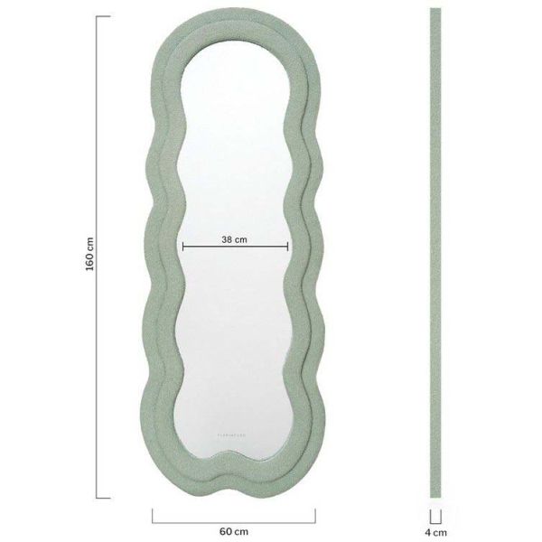 Miroir cadre en tissu Charlotte - MAN-0130