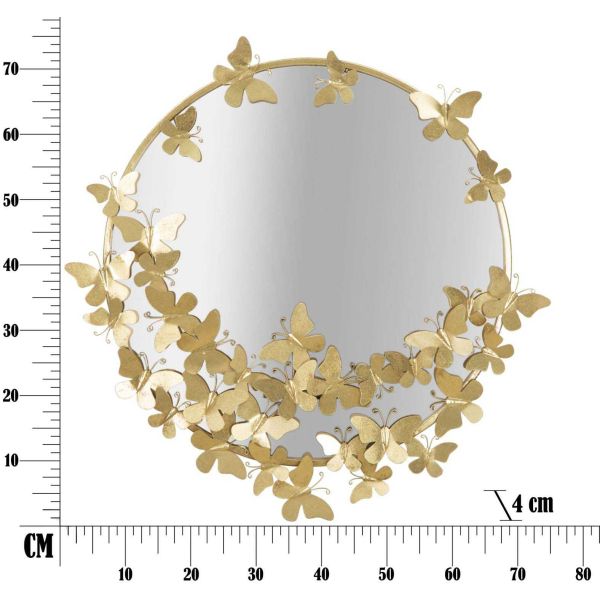 Miroir en métal Farfalle 74 x 4 x 75 cm - MAU-0137