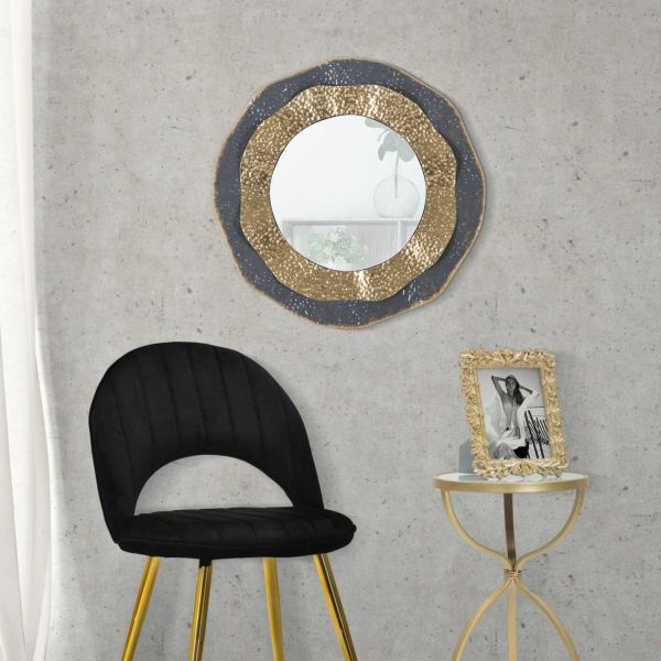 Miroir en métal Shai Dark 65.5 x 5 cm - MAURO FERRETTI