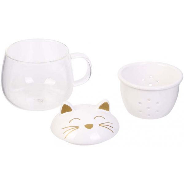 Mug Avec Infuseur à Thé Chat 35 Cl 