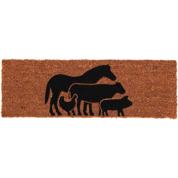 Paillasson en fibres de coco Animaux de la ferme 75 x 25 cm