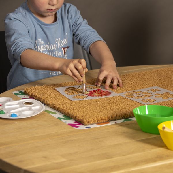 Paillasson en fibres de coco à personnaliser DIY - KIDS IN THE GARDEN