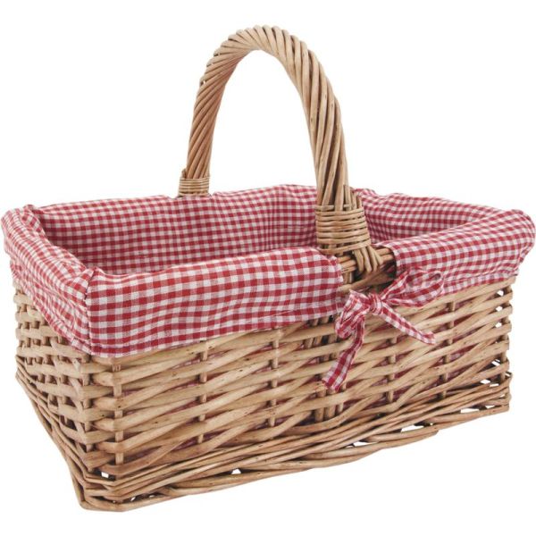 Panier rectangulaire en osier fendu 