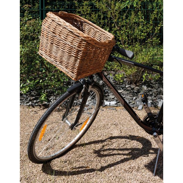 Panier pour vélo en osier buff et métal - AUBRY GASPARD