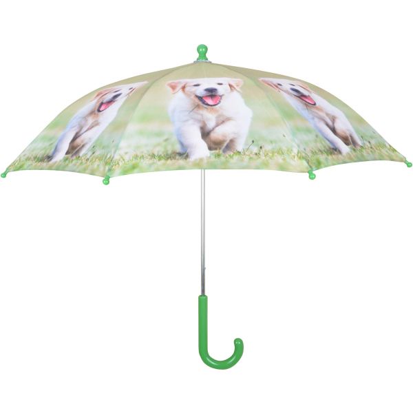 Parapluie chiot en métal et bois