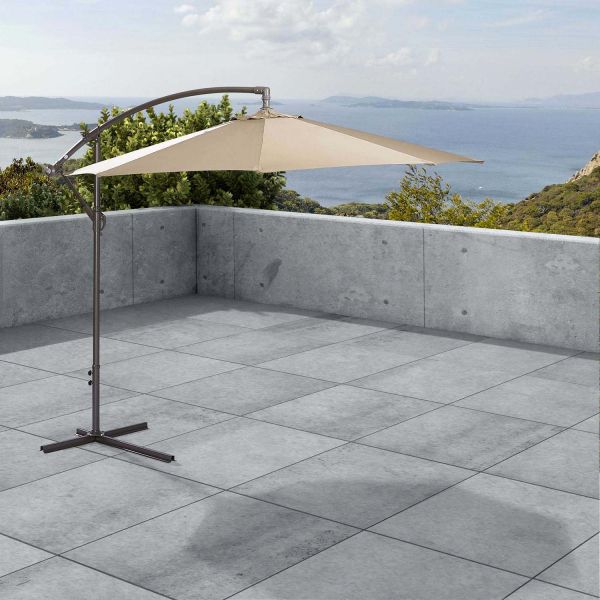 Parasol déporté rond avec pied en croix 270 cm - 8