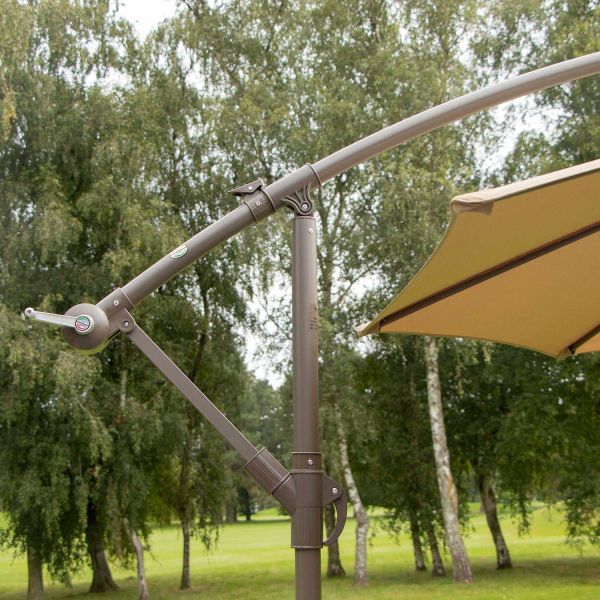 Parasol déporté rond avec pied en croix 270 cm - 7