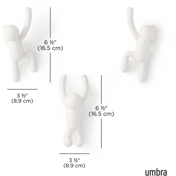 Patère bonhomme Buddy (Lot de 3) - UMB-0373