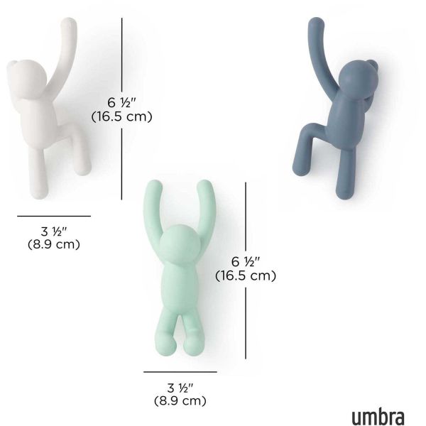 Patère bonhomme Buddy (Lot de 3) - UMB-0283