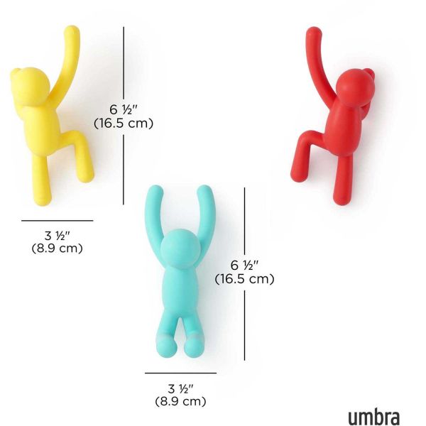 Patère bonhomme Buddy (Lot de 3) - UMB-0284