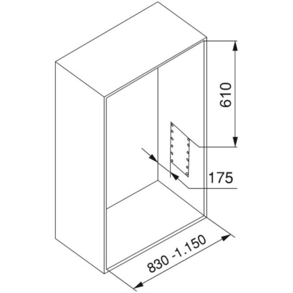 Penderie rabattable moka pour armoire Hang - EMU-0137