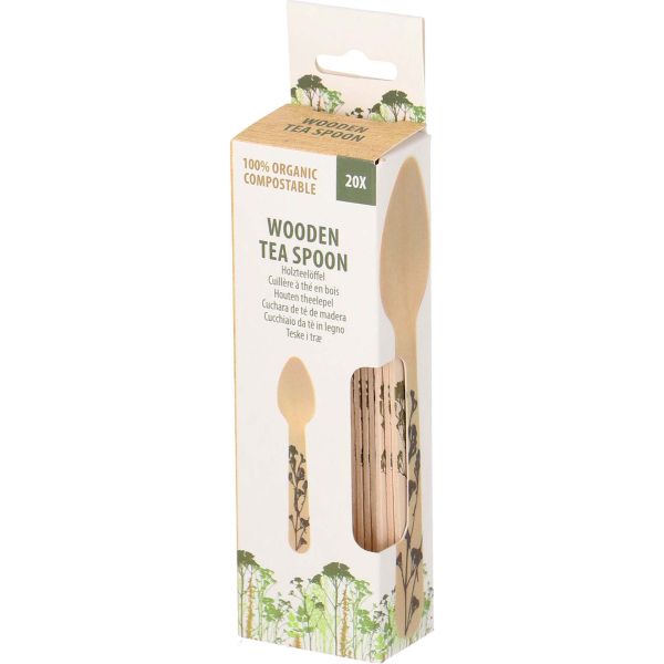 Couverts en bois 100% compostable Herbe - 5