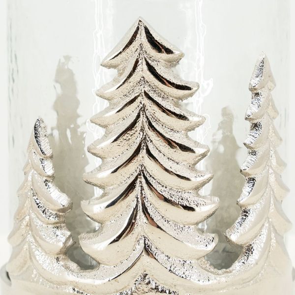 Photophore Sapin en verre et aluminium - 24,90