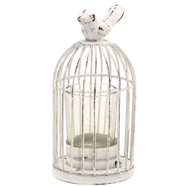 Photophore cage en métal laqué vieilli (Lot de 6) - AUBRY GASPARD