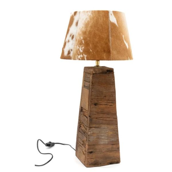 Pied de lampe en bois recyclé - 8