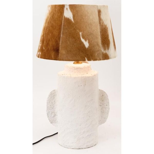 Pied de lampe original en papier mâché blanc - 94,90