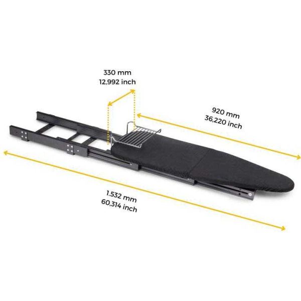 Planche à repasser pliante et coulissante pour meubles Iron - EMU-0351