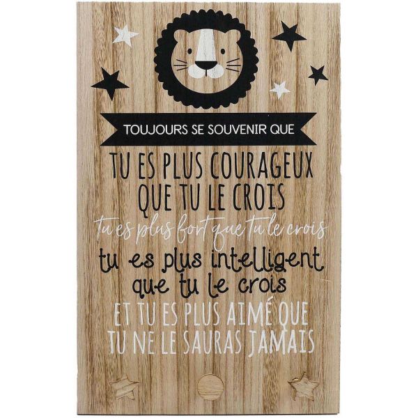 Plaque murale citation pour enfant