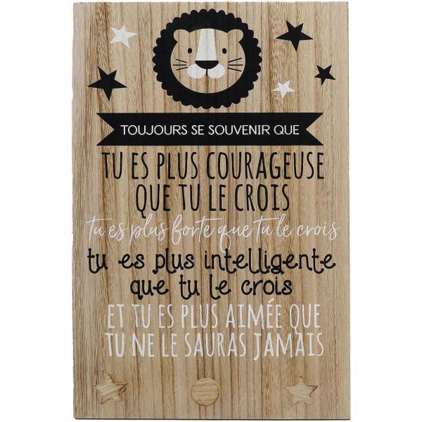 Plaque murale citation pour enfant