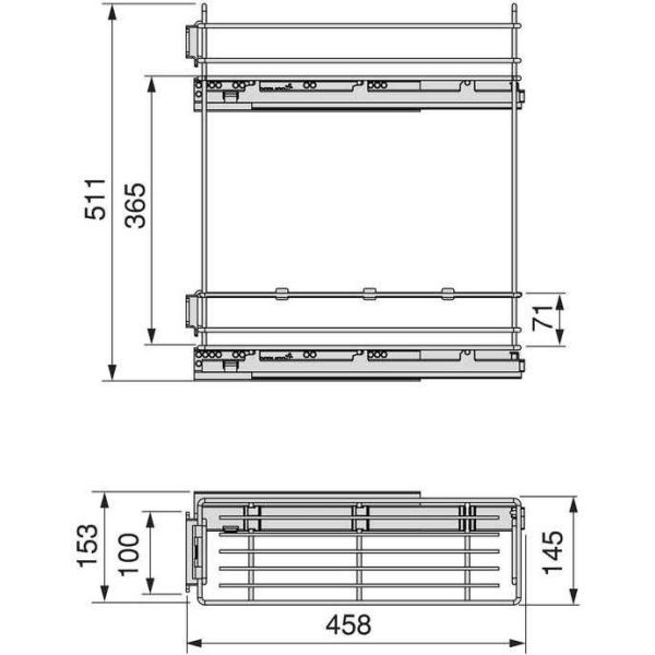 Porte-bouteilles latéral extractible TitaneMax - EMU-0336