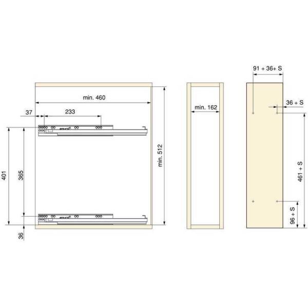 Porte-bouteilles latéral extractible avec fermeture amortie TitaneMax - 5