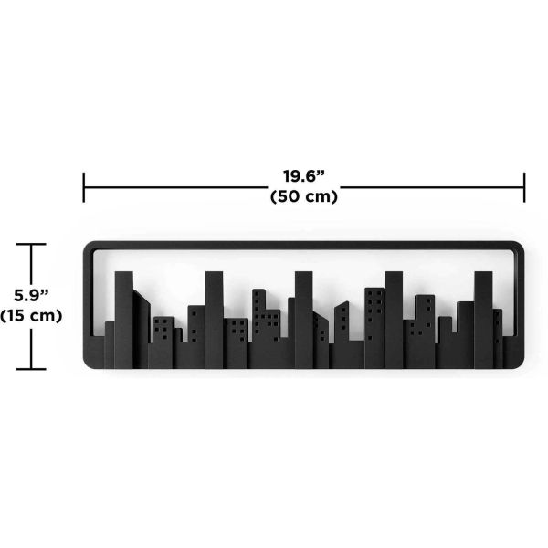 Porte manteau mural design Skyline - UMB-0178